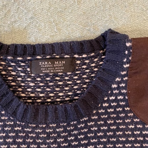 Zara Wool Sweater "Blue" (Size: Large) - Picture 3 of 3